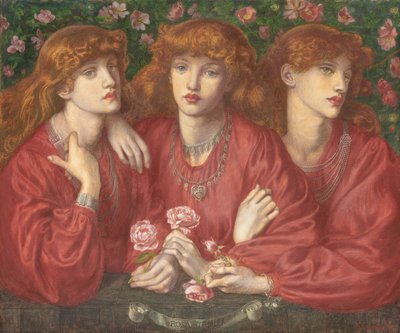 Rosa Triplex: Trojitý portrét May Morris, 1874 od Dante Gabriel Charles Rossetti