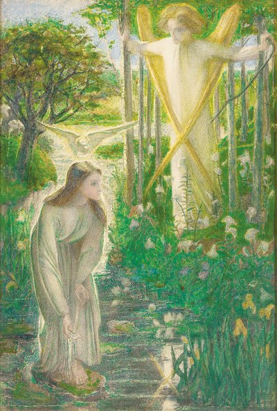 Zvěstování, 1855 od Dante Gabriel Charles Rossetti