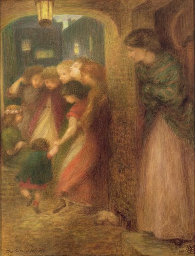 Brána paměti, 1864 (barevné křídy na papíře) od Dante Gabriel Charles Rossetti