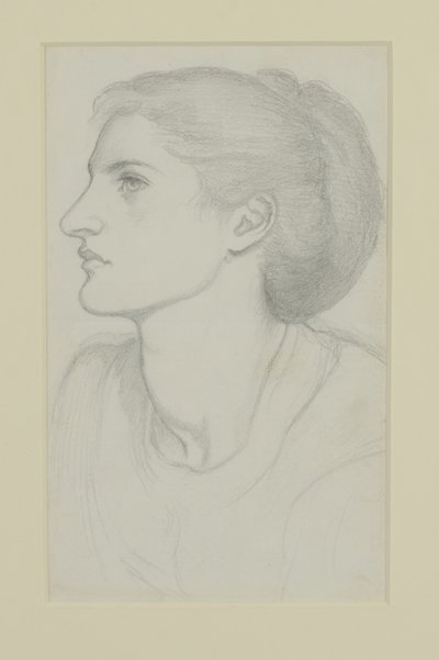Ženská hlava, 1865-70 od Dante Gabriel Charles Rossetti