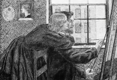Fanny Cornforth a G.P.Boyce od Dante Gabriel Charles Rossetti