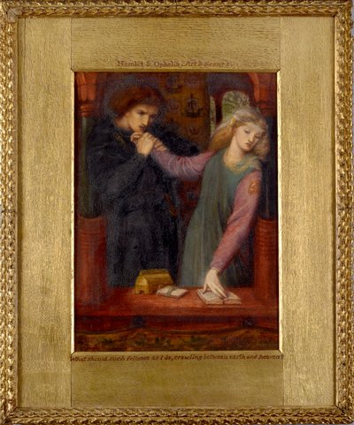 Hamlet a Ofélie, 1866 od Dante Gabriel Rossetti
