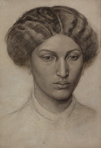 Hlava mladé ženy [paní Eatonové] od Dante Gabriel Rossetti