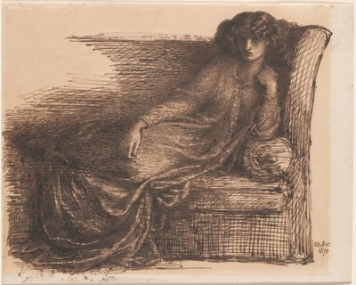 Jane Morrisová od Dante Gabriel Rossetti