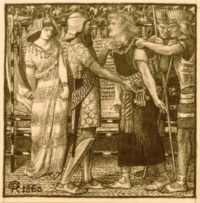 Josef obviněn před Putifarem od Dante Gabriel Charles Rossetti