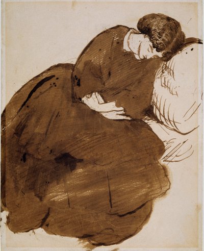 Portrét Jane Morris spící na pohovce od Dante Gabriel Rossetti