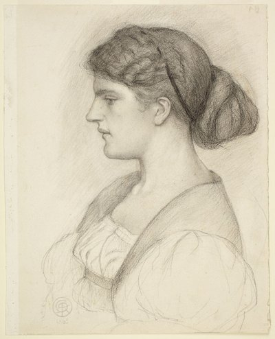 Profilová busta Fanny Cornforth od Dante Gabriel Rossetti