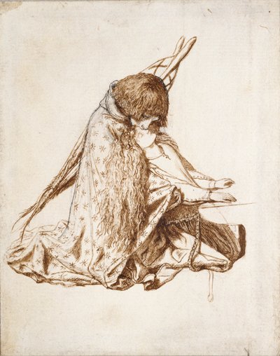 Svatá Cecílie, 50. léta 19. století od Dante Gabriel Rossetti