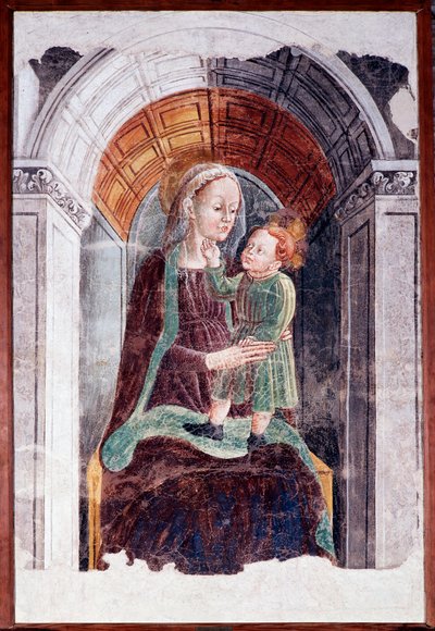 Madonna s dítětem (Fresco od Dario da (attr.to) Treviso