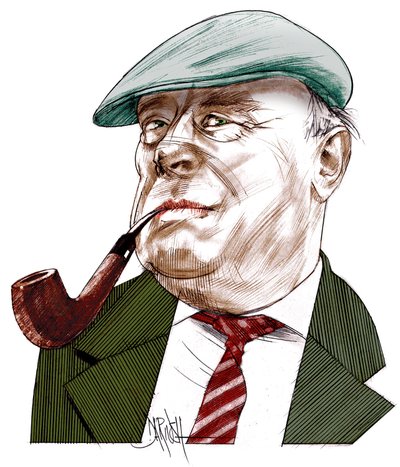 Ernst Von Salamon, 2021 (digitální kresba barevnou tužkou) od Dariush Radpour