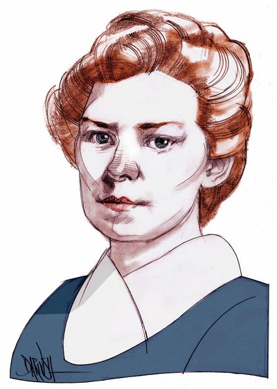 Ethel Lilian Boole Voynich, 2013 (digitální kresba barevnou tužkou) od Dariush Radpour