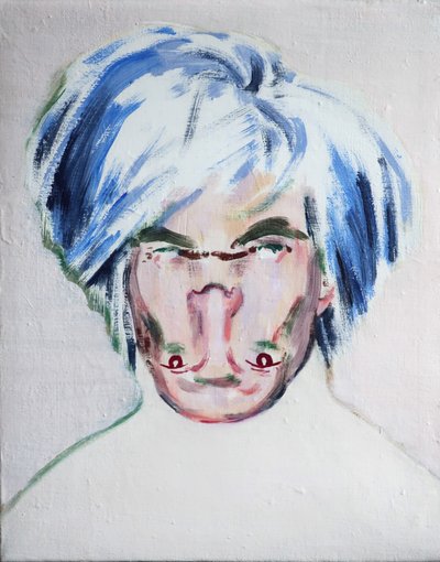 Šokovaný Warhol, 2013 (akryl na plátně) od Darren Coffield