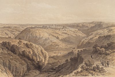 Jeruzalém z jihu (barva lito) od David (after) Roberts