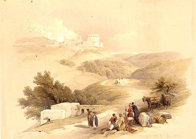 Zřícenina kostela sv. Jana, Sabaste od David (after) Roberts