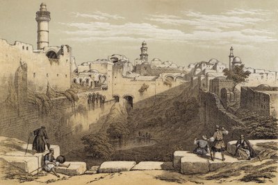 The Pool of Bethesda (barva lito) od David (after) Roberts
