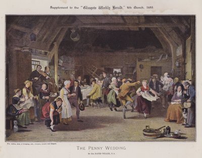 Svatba Penny (barva lito) od David (after) Wilkie