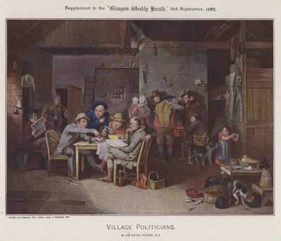 Vesničtí politici (barva lito) od David (after) Wilkie