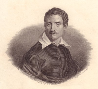 Portrét italského malíře Domenica Zampieriho, známého také jako Domenichino (1581-1641), mědirytina od A Locatelliho od John Ward Dunsmore