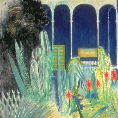 V zahradách Majorelle (olej na plátně) od David Alan Redpath Michie