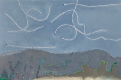 Martins Flying at Dusk, Catus, cca 1995-96 (olej na plátně) od David Alan Redpath Michie