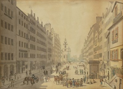 Pohled na High Street of Edinburgh z východu, 1793 od David Allan