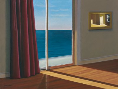 Slunce v prázdném pokoji u moře, 2018 (olej na plátně) od David Arsenault