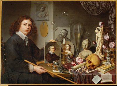 Vanitas, Autoportrét Davida Baillyho (olej na dřevě) od David Bailly