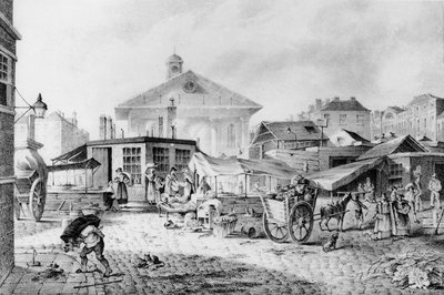 Trh v Covent Garden, 1824 od David Barber