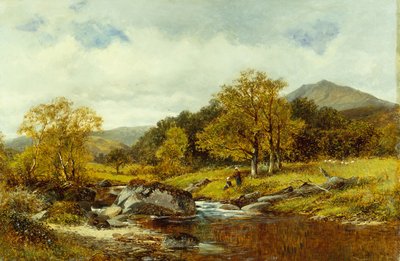 Na břehu řeky (olej na plátně) od David Bates