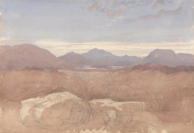 Pohled na hory, Severní Wales od David Cox