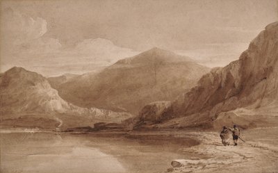 Pohled v severním Walesu s mostem od David Cox