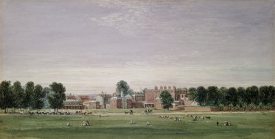Buckinghamský dům z Green Park, 1825 od David Cox
