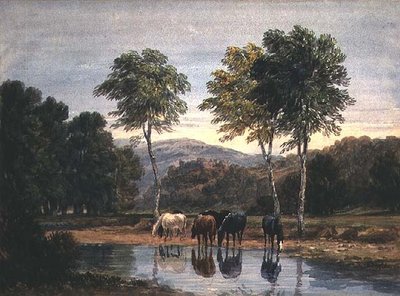 Zámek Goodrich (akvarel na papíře) od David Cox