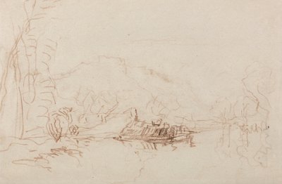 Říční scéna od David Cox