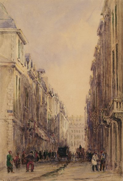 Rue Vivienne, Paříž (wc na papíře) od David Cox