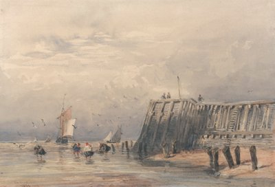 Plachtění člunů a Shrimpers z mola od David Cox