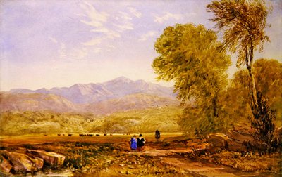 Pohled na Snowdon, Capel Curig (akvarel na papíře) od David Cox