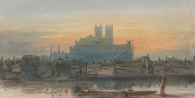 Westminster z Lambeth od David Cox