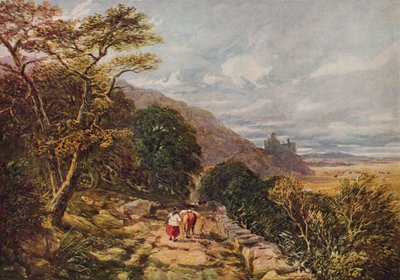 Country Track vedoucí k hradu Harlech, 19. století, 1938 od David Cox the elder