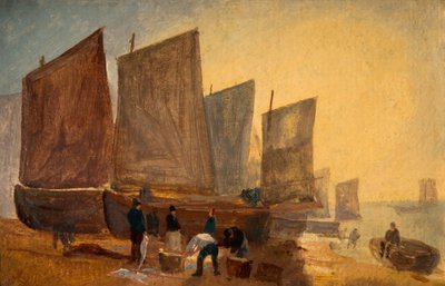 Rybářské lodě, Hastings, 1813. od David Cox the elder