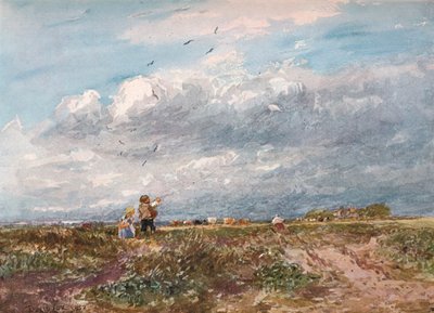Pouštění draka, 1852 od David Cox the elder
