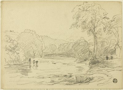 Říční scéna od David Cox the elder