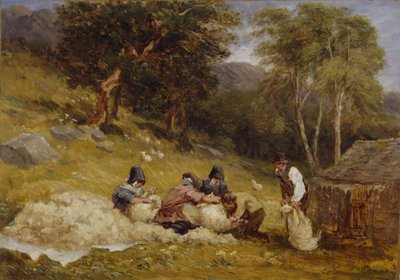 Stříhání ovcí, 1849. od David Cox the elder