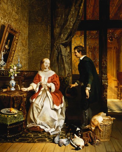 Návrat z trhu, 1846 od David Emil Joseph de Noter