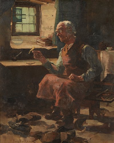 V ševcovské dílně (olej na plátně) od David Fulton