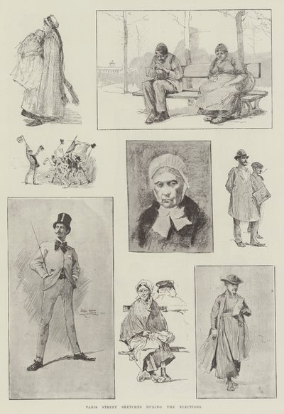 Paris Street Sketches během voleb od David Hardy