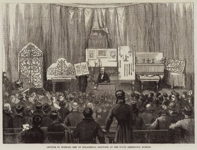 Přednáška pro pracující muže o ozdobném železářství v South Kensington Museum od David Henry Friston