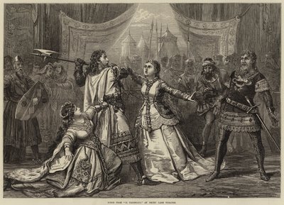 Scéna z Il Talismano, v divadle Drury Lane od David Henry Friston
