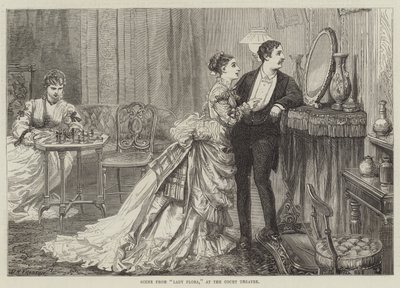 Scéna z Lady Flora, ve Dvorním divadle od David Henry Friston