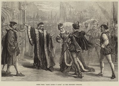 Scéna z Mary, skotské královny, v divadle princezny od David Henry Friston